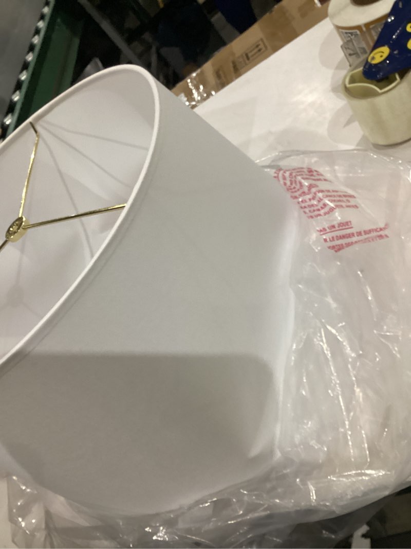 item  similar )))fenchelshades.com 12\" top diameter x 13\" bottom diameter x 12\" height fabric drum lampshade spider attachment (white)