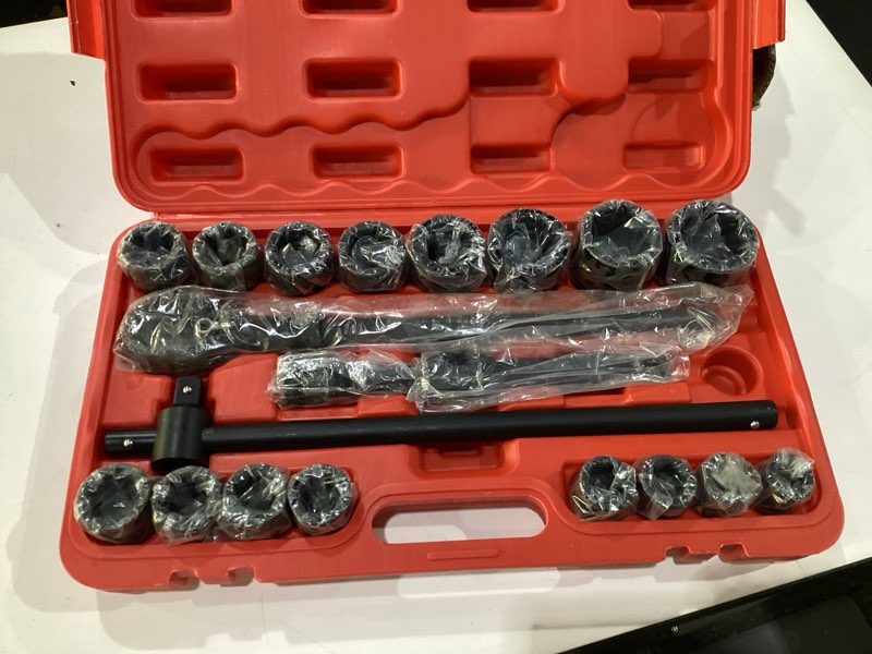 Condition photo showing Good Condition for VEVOR Impact Socket Set 3/4 Inches 21 Piece Standard Impact Sockets, Socket Assortment 3/4 Inches Drive Socket Set Impact Standard SAE Sizes 3/4 Inches to 2 Inches Includes Adapters and Ratchet Handle
