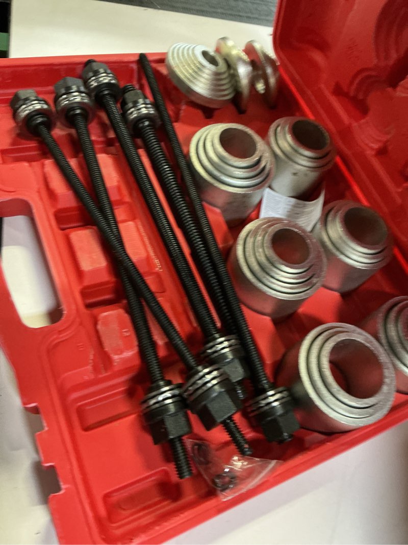 Condition photo showing New/Like New for Professional Pull Press Sleeve Kit 28 pcs Remove Bushes Bushing Bearings Seals