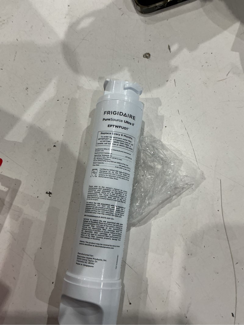 Condition photo showing As Is for frigidaire pure source ultra ii refrigerator water filter for frigidaire eptwfu01