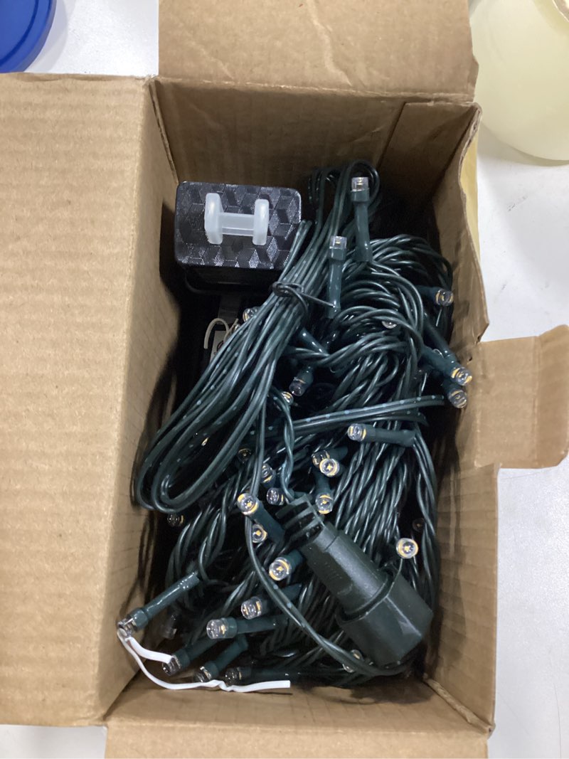 Condition photo showing New/Like New for 2-Pack 66FT 200 LED Christmas Lights, 13 Modes Extendable Christmas Tree Lights with Timer & Memory, Waterproof Twinkle Fairy Lights Green Wire Outdoor String Lights Indoor for Xmas Tree (Warm White) Warm White 2 PACK-200LED