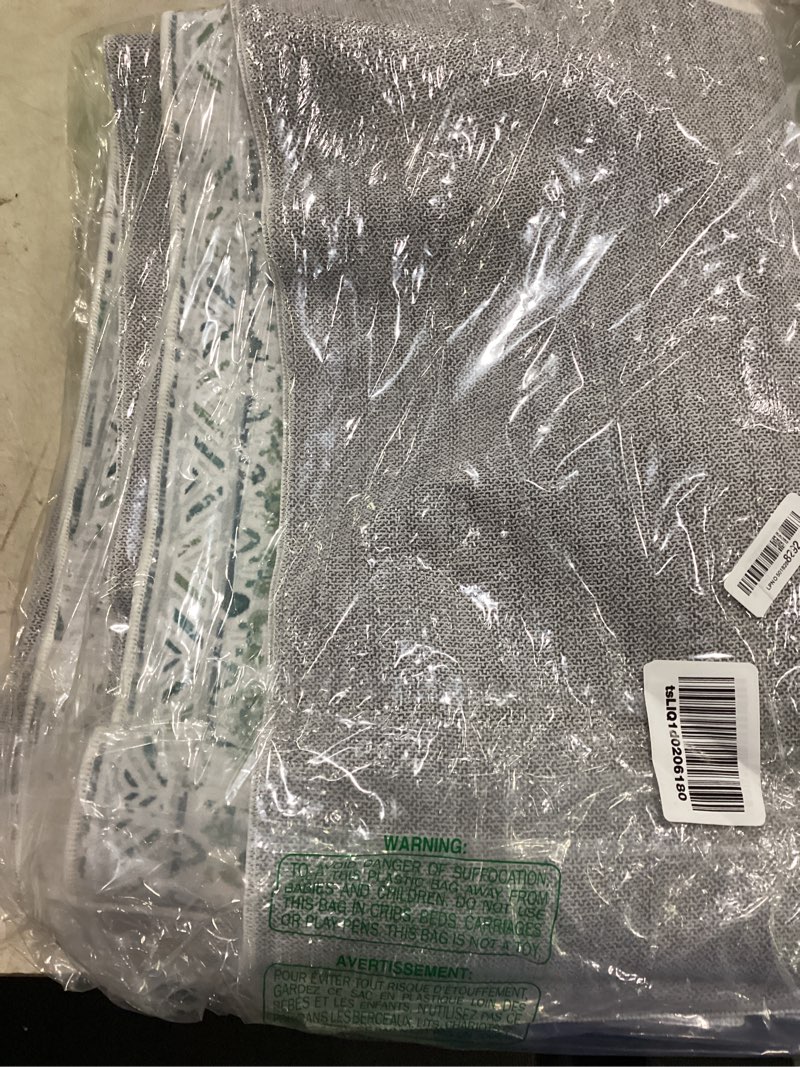 Condition photo showing Good Condition for vintage rugs for entryway, 2x3 washable low pile rug, small front door non-slip area rug for kitchen, throw rugs with rubber backing, soft boho indoor entrance bedroom entry carpet mat (green) green 2' x 3' (rectangular)