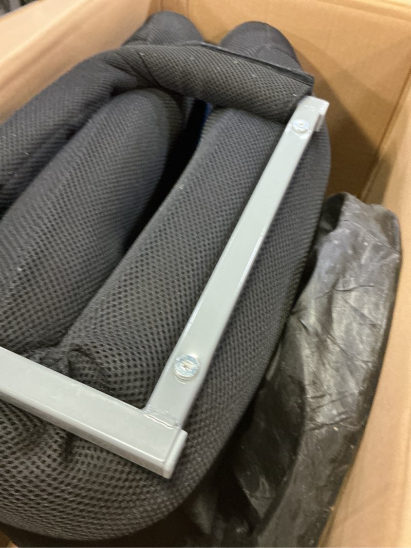 Condition photo showing As Is for Swivel Floor Gaming Chair w/Armrests, Folding Video Reclining Sofa w/6 Adjustable Position, Padded Backrest & Cushion, Lazy Lounger Couch for E-Sports, Reading, Relaxing, Watching TV, Blue 1 Blue