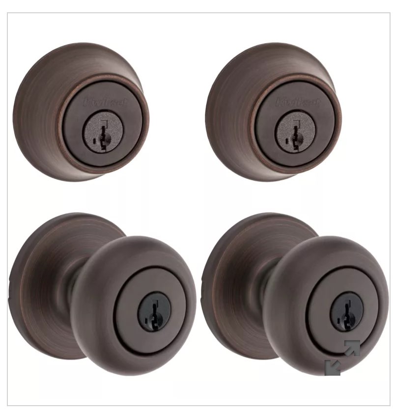 cove project pack - two keyed knobs and two keyed one side deadbolts - featuring smartkey