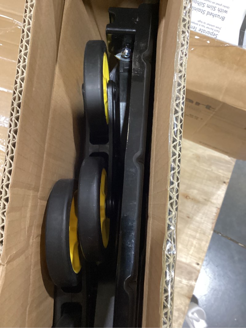Condition photo showing Good Condition for heavy-duty 220lb capacity stair climbing hand trucks, stair climber cart dolly hand truck with 6 wheels and one-touch retractable handle for home stairs, moving, groceries, warehouse(yellow)