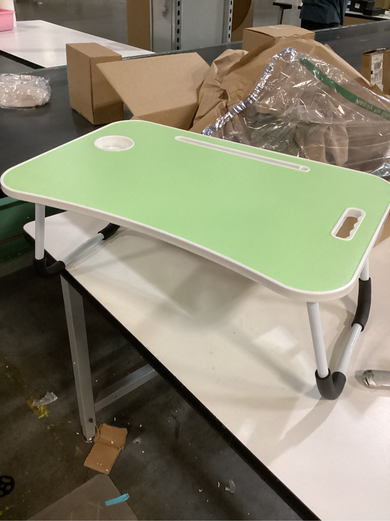 Condition photo showing Good Condition for Movable Computer Desk, Multiple Options Available Portable Folding Table Student Dormitory Bedroom Multifunctional Table Table (Color : Green, Size : Card Slot) Card slot Green