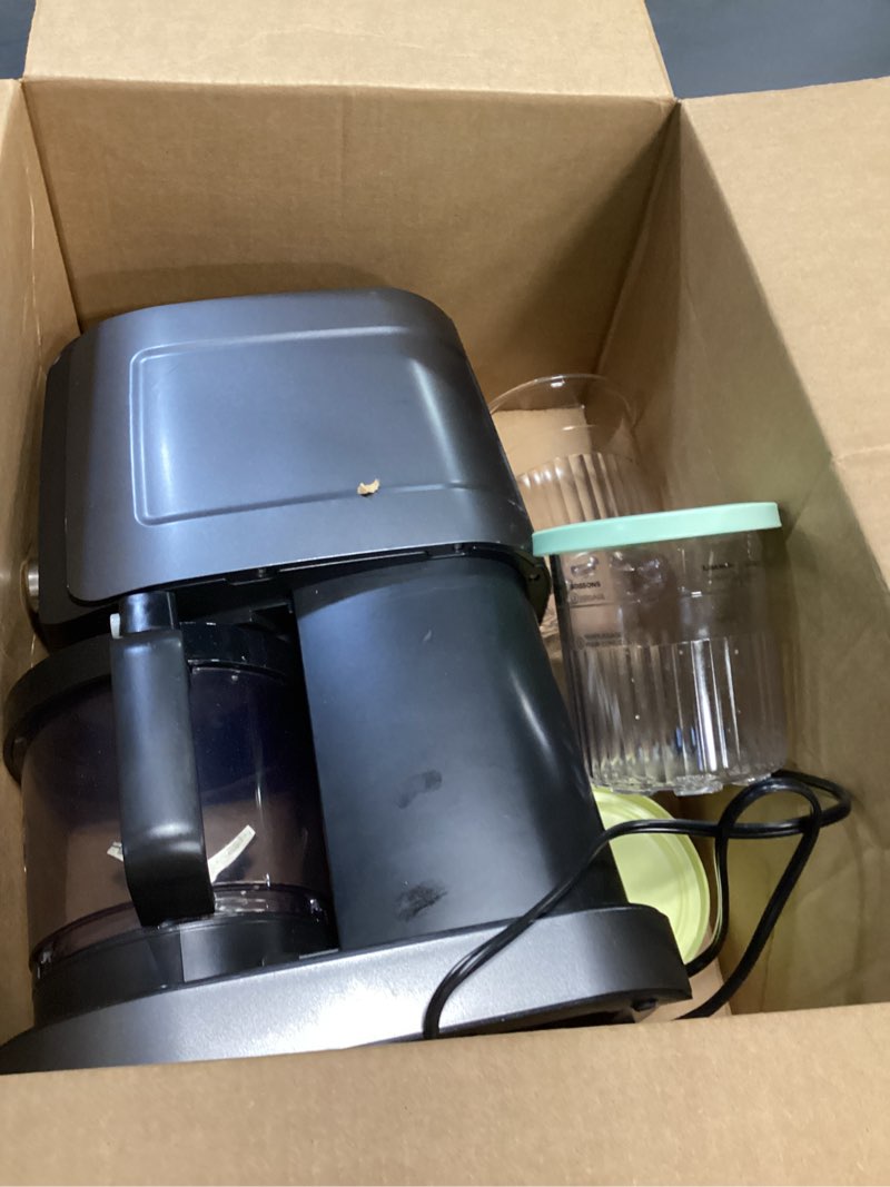 Condition photo showing As Is for Ninja NC501 CREAMi Deluxe 11-in-1 Ice Cream & Frozen Treat Maker with 2 XL Family Size Pint Containers, Black (Renewed) Black XL