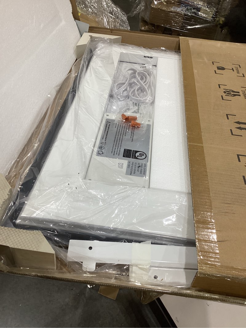 Condition photo showing As Is for 24X32 LED Bathroom Mirror with Lights, Anti-Fog, Dimmable, Backlit + Front Lit, Smart Bathroom Vanity Mirror, Memory Function, Shatterproof, Tempered Glass (Horizontal/Vertical) Led Bathroom Mirror (3 Light Modes) 24"L x 32"W