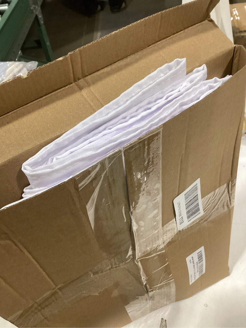 Condition photo showing Good Condition for sancua White Square Tablecloths 54x54 Inch, 2 Pack - Fabric Table Cloth for Square or Round Tables, Washable Polyester Table Cover for Dinner, Holiday Party, Decorative Display Tables White 54x54 inch, 2 pieces