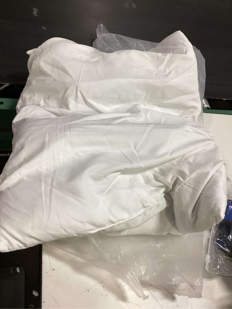 Condition photo showing As Is for thin flat soft goose feather down bed pillows for sleeping hypoallergenic standard size set of 1 pack side back and stomach sleepers 1 standard