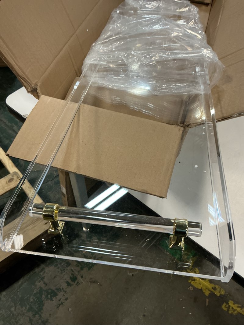 Condition photo showing Good Condition for Acrylic Bathtub Caddy Tray, Clear Bath Caddy Tray for Bathtub with Gold Handle for Bathroom