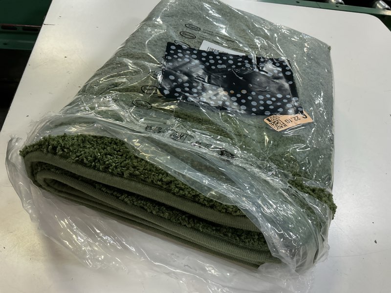 Condition photo showing Good Condition for bathroom rugs 30" x 46", non-slip extra soft absorbent bath rugs, machine washable quick dry bath mats for bathroom floor, shower, bathtub and sink, sage green & budding green 30" x 46" sage green & budding green