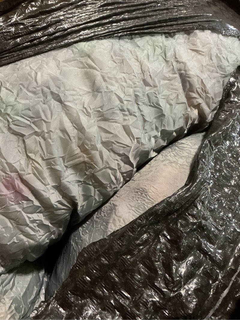 Condition photo showing As Is for le sure shown on tv donut large dog beds - round cat beds indoor anti-anxiety calming gift for pets, washable home decor cute beds with jacquard shaggy plush & anti slip bottom, 36 inch, pink taffy 36.0"l x 36.0"w x 8.0"th bow pink taffy