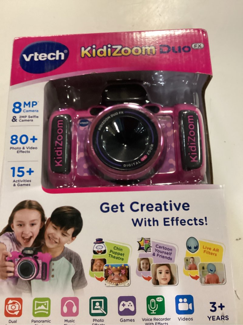 Condition photo showing New/Like New for vtech kidizoom duo camera fx kids digital dual cameras, pink