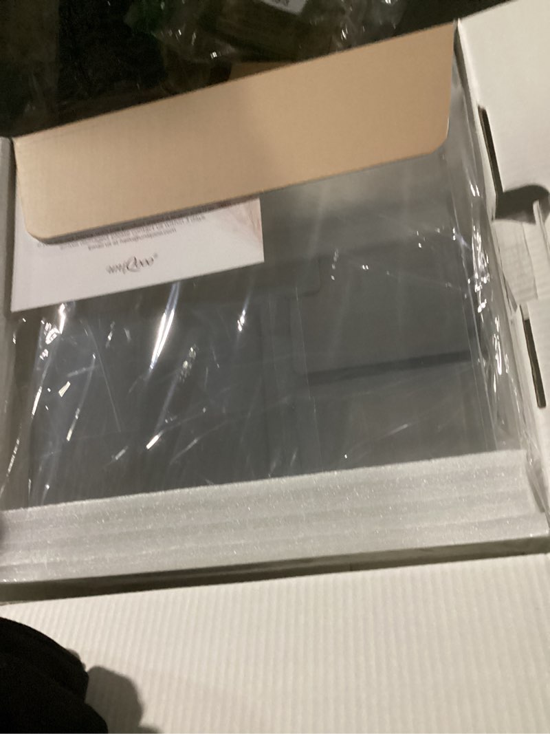 Condition photo showing New/Like New for UNIQOOO Clear Acrylic Card Box w/Slot, Thick DIY Wedding Box Blank No Print, Large 10x10x5.5 in, for Reception Decoration Fundraiser Money Box Election Ballot Graduation Keepsake Party Favor Clear - No Print