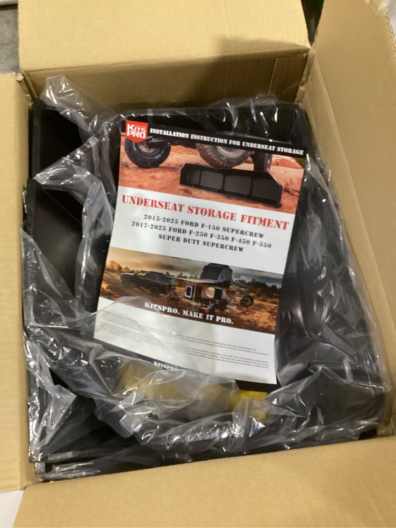 Condition photo showing Good Condition for KitsPro Rear Truck Underseat Storage Box, Fit 2017-2026 Ford F-250 F-350 Super Duty and 2015-2026 Fo