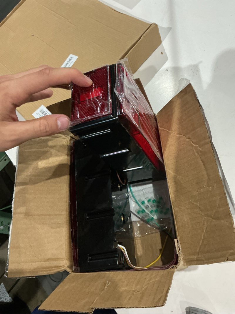 Condition photo showing As Is for 2pcs submersible kit low profile rectangular led trailer light tail stop turn running lights kit sealed for boat trailer truck marine 12v ip67 waterproof
