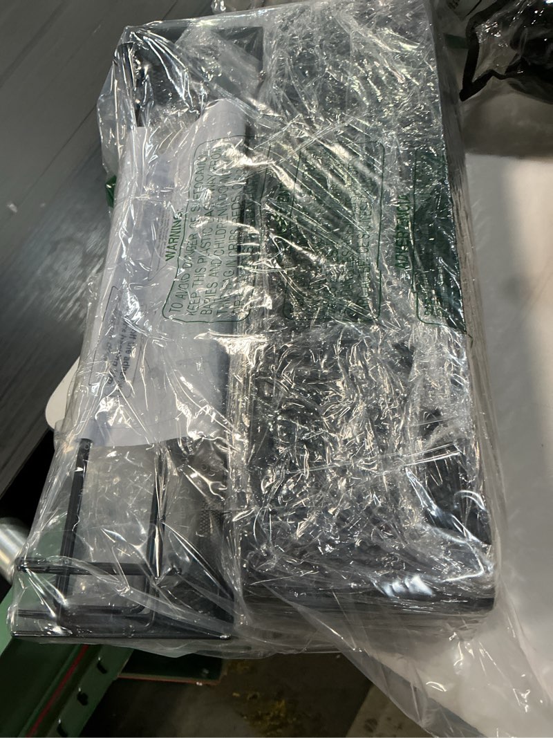 Condition photo showing Good Condition for Space-Saving Over The Door Organizer with 5 Adjustable Baskets & 5 Hooks, Metal Wall Mount Storage Rack, Behind The Door Storage for Bathroom, Kitchen, Pantry, Laundry Room (Black) Black 6 Tiers