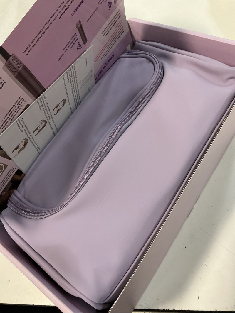Condition photo showing Good Condition for mescomb dual voltage hair dryer brush for travel, 5 in 1 air styler with high-speed blow dryer, anti-frizz, compact, 100v-240v for worldwide use, includes travel bag (purple) purple?dual voltage?