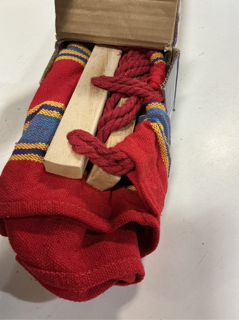 Condition photo showing Good Condition for stansport cotton blend bahamas hammock - red (30800-60)