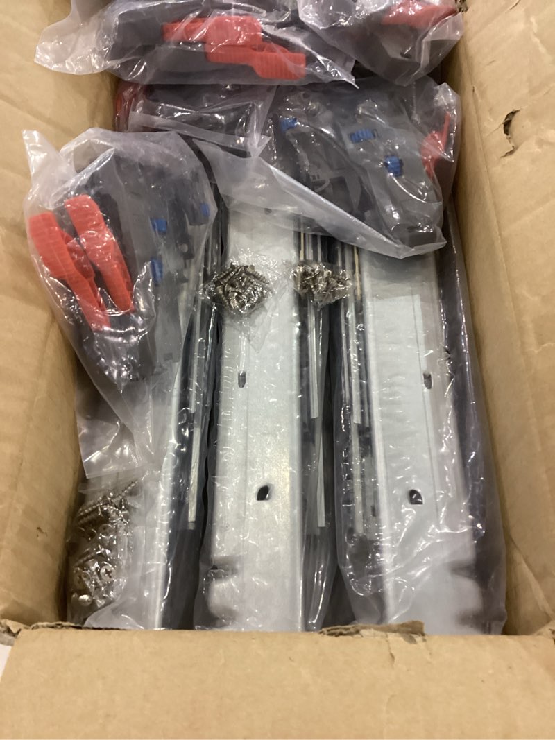 Condition photo showing Good Condition for 22 Inch 6 Pair Undermount Soft Close Drawer Slides Full Extension Drawer Glides Runners with 3D Locking Device for Frameless Cabinet 6 22 Inch