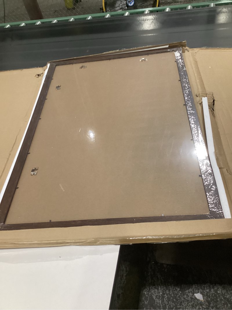 Condition photo showing As Is for 24x36 Poster Frame Brown, Poster Frames 24 x 36 inches or 24x36 Picture Frames with HD Plexiglass Durable and Scratch-proof for Horizontal or Vertical Wall Mounting, 1 Pack Brown 24x36