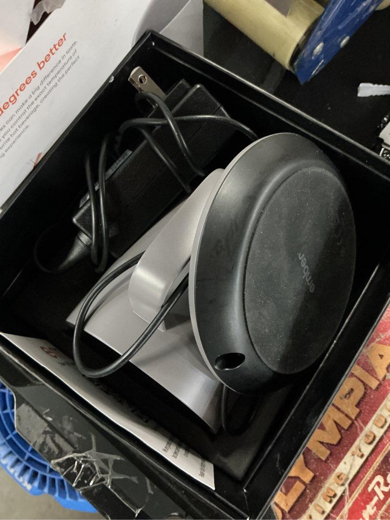 Condition photo showing As Is for ember temperature control smart mug 2, 14 oz, app-controlled heated coffee mug with 80 min battery life and improved design, graymodel