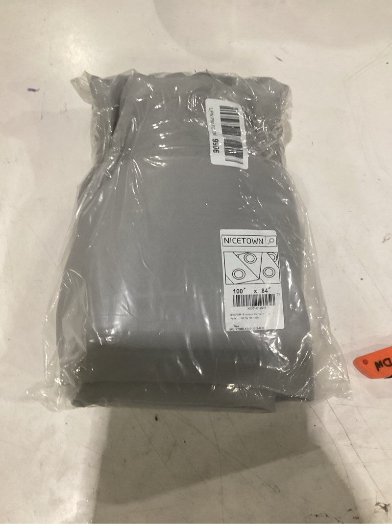 Condition photo showing Good Condition for nicetown blackout curtain for sliding glass door - patio door curtains, thermal insulated wide drapes/draperies for bedroom/living room, silver grey, 1 panel, 100 by 84-inch silver grey 100"w x 84"l (pack of 1)