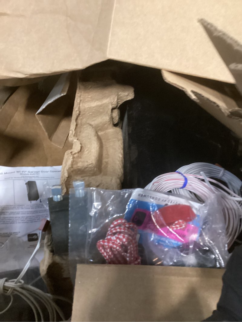 Condition photo showing As Is for CHAMBERLAIN RJO101MC Ultra-Quiet Wall Mounted with Battery Backup and LED Lighting Garage Door Opener, 36 pounds, Black RJO101 Garage Door Opener