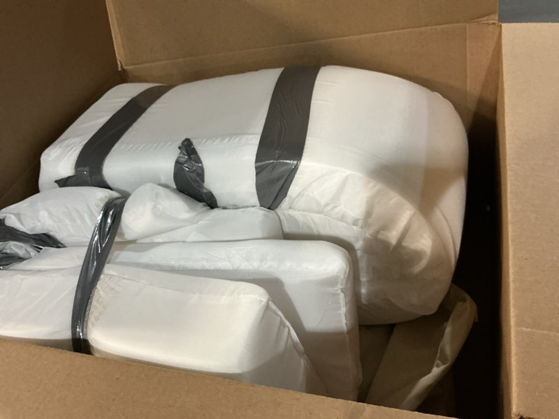 Condition photo showing Good Condition for basic beyond chaise lounge cushions outdoor, 3-layer waterproof outdoor furniture cushions with removable cover and 4 ties, 72"x21"x3" patio lounge chair cushions for outdoor furniture, beige beige 72x21x3 inch
