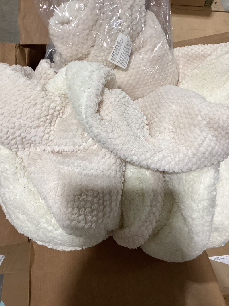 Condition photo showing Good Condition for Fluffy Queen Comforter Set - Ultra-Soft Cream White Flannel Thick Comforter for Queen Bed, Luxury Warm Bedding Set for Winter & Fall, Cozy Fuzzy Bed Set,1 Comforter & 2 Pillowcases Cream White Queen