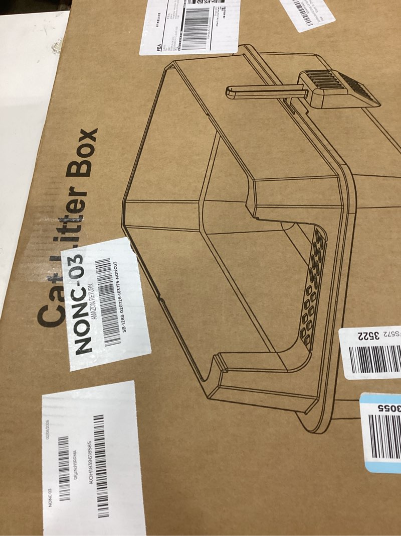 Condition photo showing As Is for Stainless Steel Litter Box, Extra Large Litter Boxes for Big Cats, XLarge Metal Cat Litter Box with Lid, Anti-Urine Leakage XL Box with High Sides, Easy Clean, Non-Sticky, Scoop Included