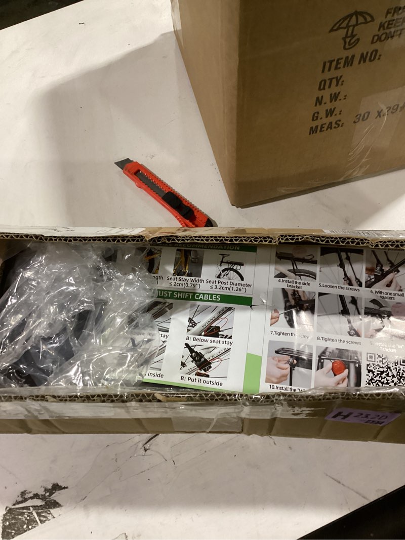 Condition photo showing Good Condition for rockbros rear bike rack quick release bike cargo rack luggage bike rack rear mountain bike rack all black