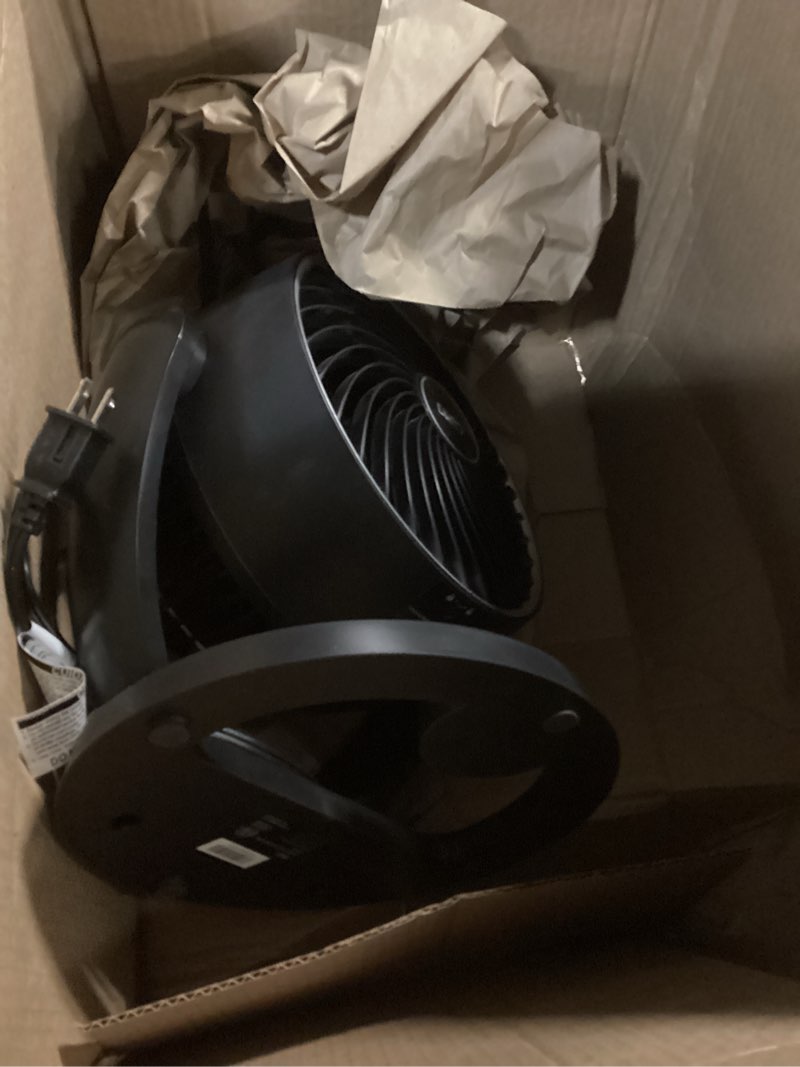 Condition photo showing As Is for Dreo Fan for Bedroom, 12 Inches, 70ft Powerful Airflow, 28db Quiet Table Air Circulator Fans for Whole Room, 120° Adjustable Tilt, 3 Speeds, Desktop Fan for Home, Office, Kitchen Black