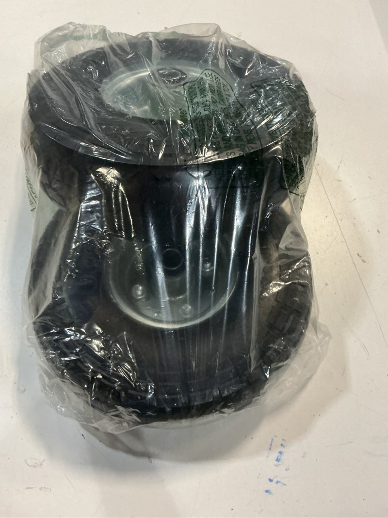 Condition photo showing Good Condition for ar-pro (2-pack) 10-inch solid rubber tire wheels - replacement 4.10/3.50-4" flat free tire with 5/8" bearings, 2.2" offset hub - compatible with hand truck, wheelbarrow, dolly, gorilla carts silver