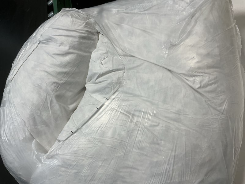 Condition photo showing As Is for topgreen feathers down throw pillow inserts 28x28, set of 2, 100% organic cotton shell, soft decorative euro pillow insert for living room sofa, couch, or bed (white) 28x28 inch(pack of 2) white(pack of 2)