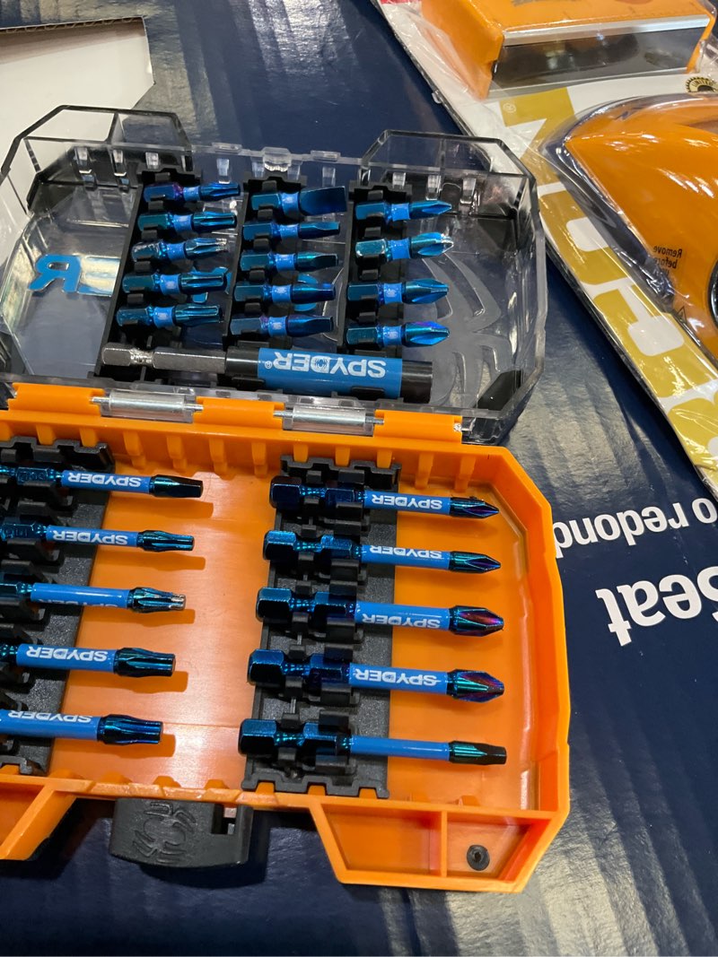 Condition photo showing As Is for spyder mach-blue 1/4-in x impact driver bit set 25 -piece