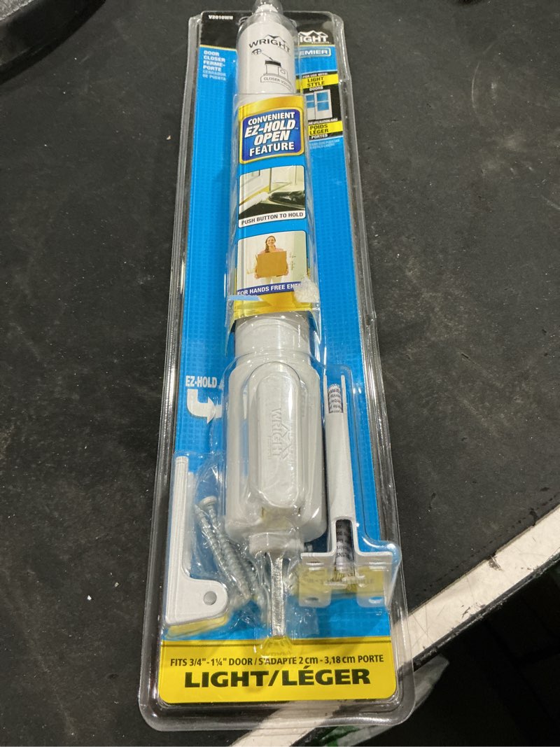 Condition photo showing Good Condition for wright products standard duty pneumatic screen and storm door closer with ez-hold, white