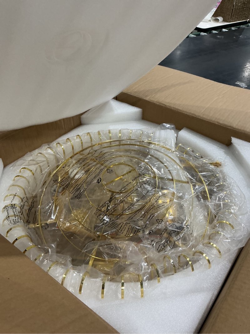 Condition photo showing New/Like New for gold crystal chandeliers for dining room?18-lights d26 inch | empire style k9 crystal chandeliers for entryway?large luxury lighting fixtures for living room foyer adjustable height gold d26'' - 18 lights
