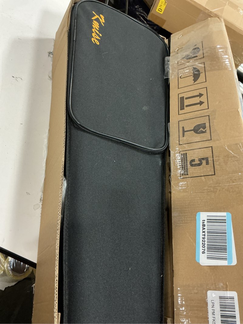 Condition photo showing New/Like New for Kmise Violin 3/4 Full Set, High Density Ebony Violins, Glossy Acoustic Fiddle for Adults, Beginners, Students with Violin Case, Rosin, Strings, Bow, Shoulder Rest, Beginner's Guide (Ebony, 3/4) Ebony 3/4