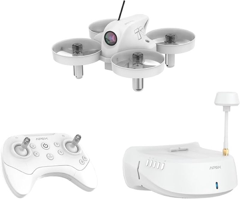 APEX FPV Drone Kit,FPV Goggles,First-person view drone,FPV Racing Drone for Beginners,Low-Latency 5.8G Transmission, Drop-Resistant,VR70-2.0