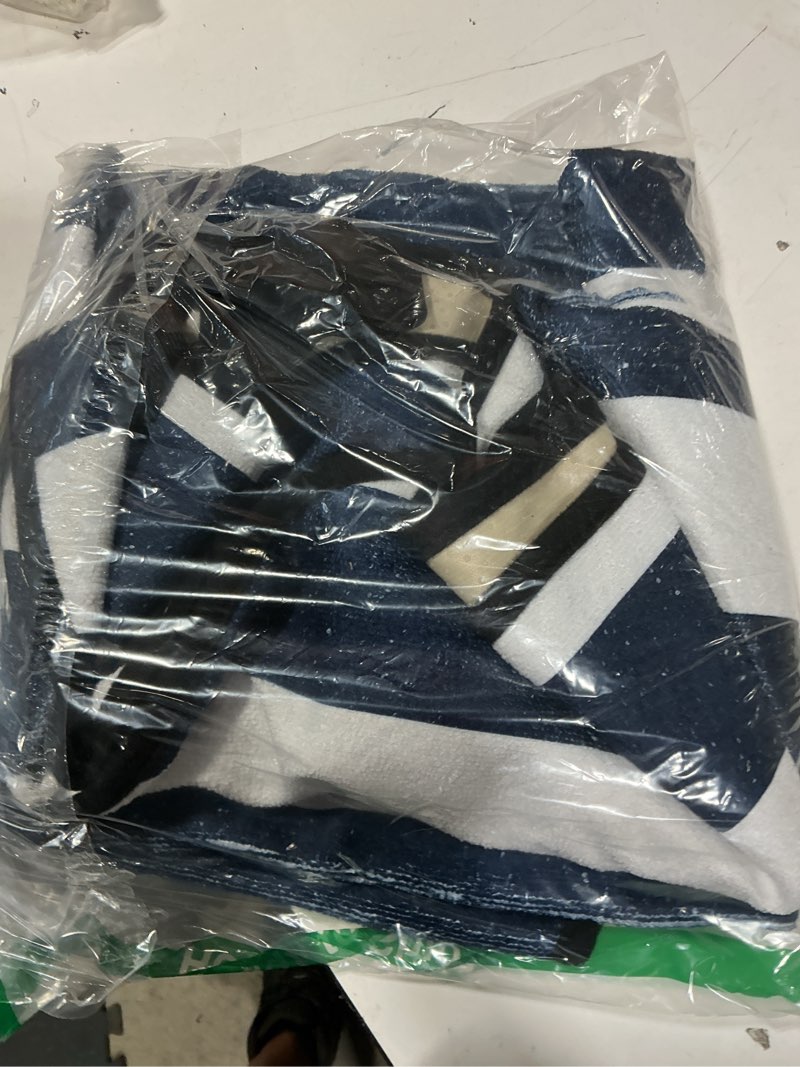 Condition photo showing New/Like New for car seat cover protector front seats,for gym workout,running,swimming,beach and hiking,waterproof sweat towel bucket seat covers for cars suv trucks (blue stripe, 2pcs) 2pcs front seat towel blue stripe