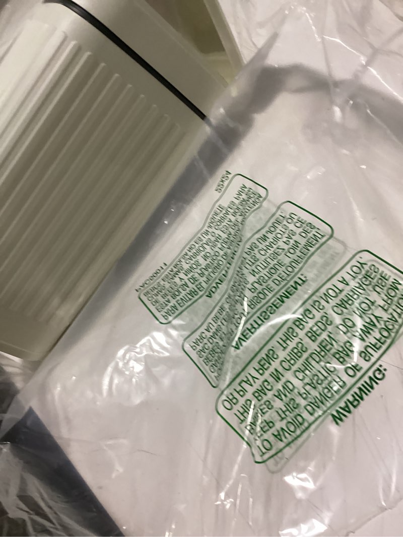 Condition photo showing Good Condition for rejomiik small bathroom trash can with lid 2.1 gallon soft close step slim garbage can waste bin for office, bedroom, kitchen, cream 2.1 gallon cream