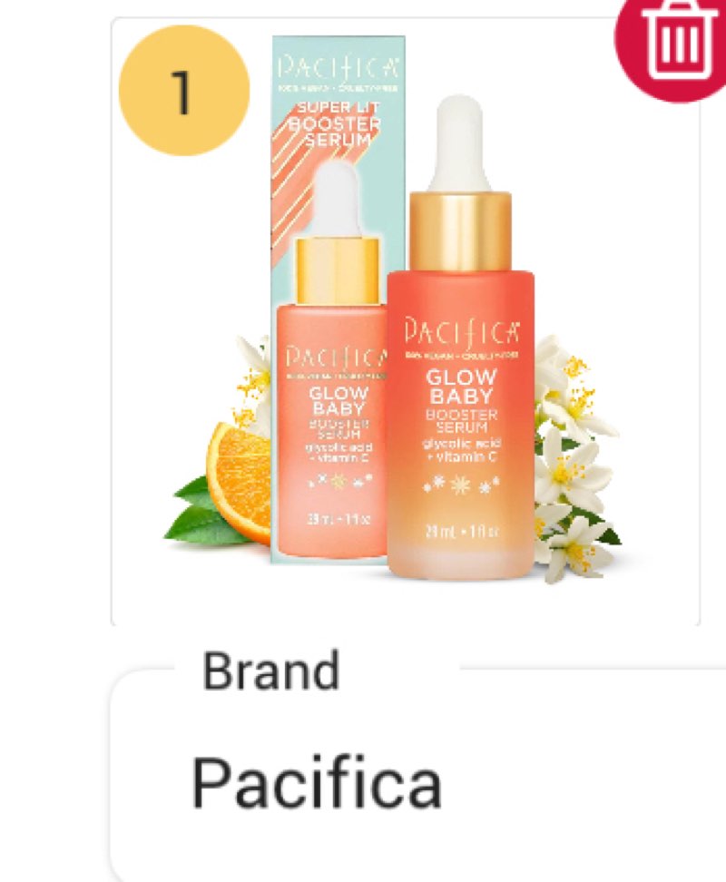 Pacifica Vitamin C Face Serum - Glow Baby Booster Facial Serum - Glycolic Acid Serum For Face - Dark Spot Corrector Anti Aging Brightening - Dermatologist Tested, Fragrance Free, Clean Skin Care Vegan ( Total pack of 2)