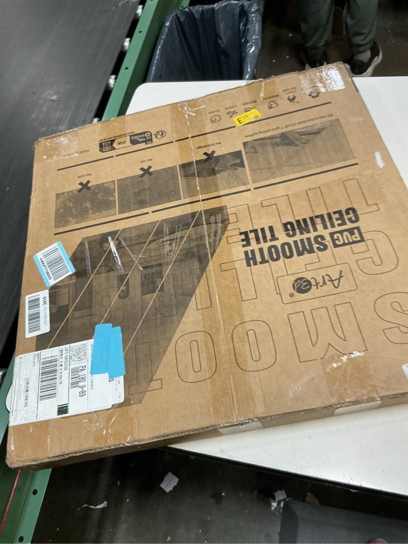 Condition photo showing New/Like New for art3d 12-pack smooth drop ceiling tile 2ft x 2ft - fire-rated, waterproof, reusable - premium pvc, no sag and breakage - cover 48 sq. ft, white 24*24 square white 12