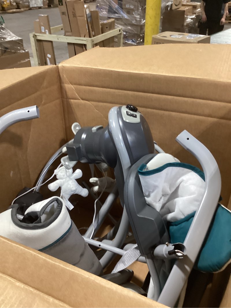Condition photo showing As Is for graco duetsoothe swing and rocker with removable swing seat and 6 swinging speeds for toddler swing seat and swing chair sapphire