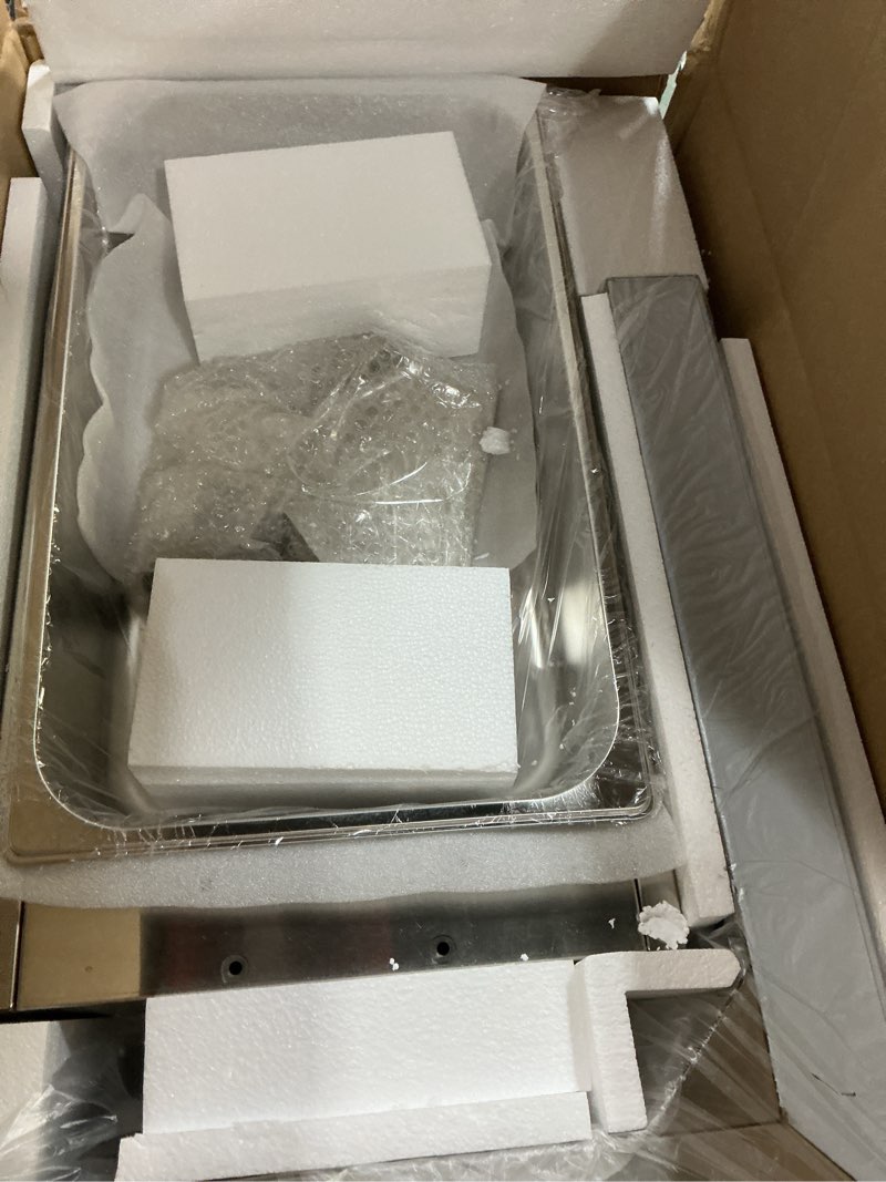 Condition photo showing New/Like New for pyy french fry warmer - commercial food heat lamp food warmer light 122°f free-standing warming fry dump station countertop fries warmer commercial food warmer for chips churros buffet restaurant 10 quart