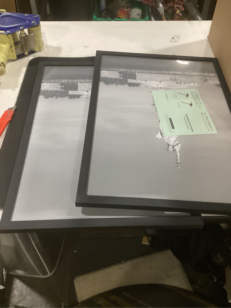 Condition photo showing Good Condition for enjoybasics 13x19 picture frame, display for 13 x 19 poster, wall gallery photo frames, black, 2 pack black 13x19