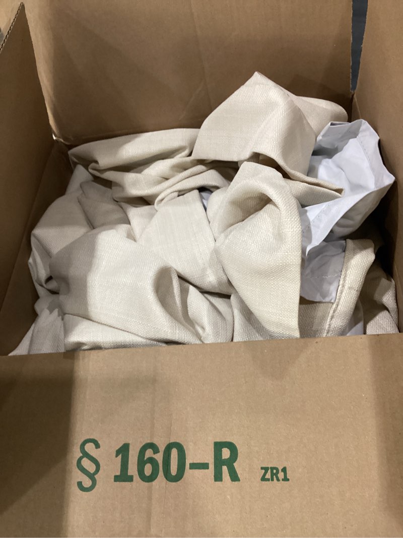 Condition photo showing Good Condition for **similar too** flax linen curtains 84 inch length for bedroom 2 panels back tab pocket light filtering simple canvas cloth look semi sheer beige curtains for living room dining burlap sand beach decor 52x84 long tan 52\"w x 84\"l (pack of 2) linen