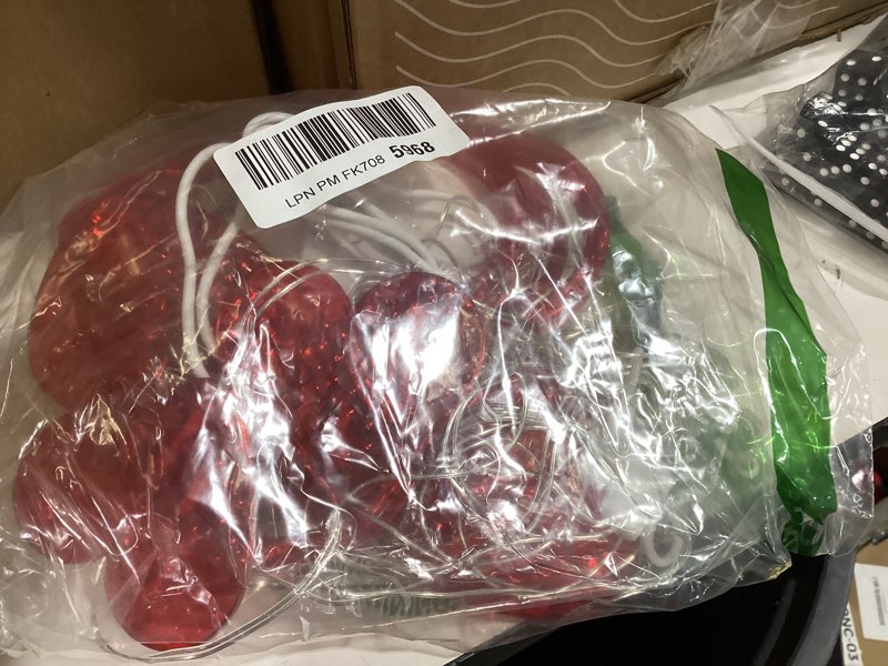 Condition photo showing New/Like New for Valentines Day Lights, 65 LED Red Heart-Shaped Hanging String Lights Battery/USB Powered for Bedroom, Wall, Indoor, Outdoor, Galentine's Day Party Decorations, Heart